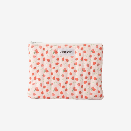 Little Strawberries Flat Pouch